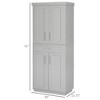 Modern Kitchen Pantry Freestanding Cabinet Cupboard with Doors and Drawer, Adjustable Shelving - 3 of 4