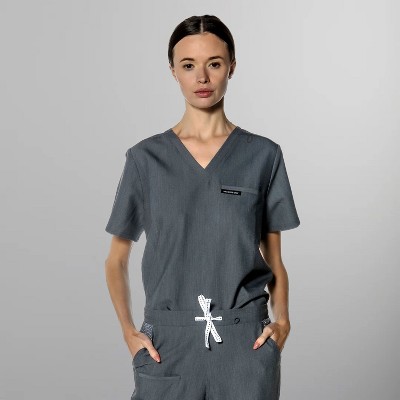 Women's Bari Single Chest Pocket Scrub Top