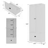 FUFU&GAGA White Entryway  Cabinet Storage  Closet Clothing Organizer - 4 of 4