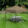 10x10 Pop Up Canopy Tent with 4Pcs Sidewalls, Portable Instant Canopy with 4 Stakes, 4 Ropes, 4 Sandbags for Patio, Outdoor, Camping - 3 of 4