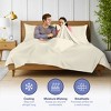 Kickoff Home Viscose from Bamboo Sheets Set 300 Thread Count 100% Organic Bamboo Viscose Cooling Bedding Sheets Hot Sleepers, Flat, Fitted, Pillowcase - 3 of 4