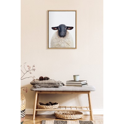 Natural Framed Dorper Sheep Canvas Print, 18" x 24"