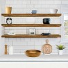 Sorbus 3 Pack 55 Inch Wall Mounted Floating Shelves - for Bathroom, Wall Decor for Bedroom, Kitchen, Living Room, Book Storage - 3 of 4