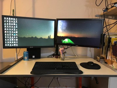 Mount-it! Dual Monitor Mount | Double Monitor Desk Stand ...