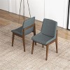 Christopher Knight Home Thomas Mid-Century Modern Solid Wood Upholstered Dining Chair (Set of 2) - 2 of 4