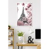 Trends International Reinders: Paris - Pink Eiffel Tower Framed Wall Poster Prints White Framed Version 22.375" x 34" - 2 of 4
