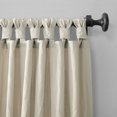 Archaeo Light Filtering Washed Cotton Twist Tab Curtain Panel - Thumbnail 3