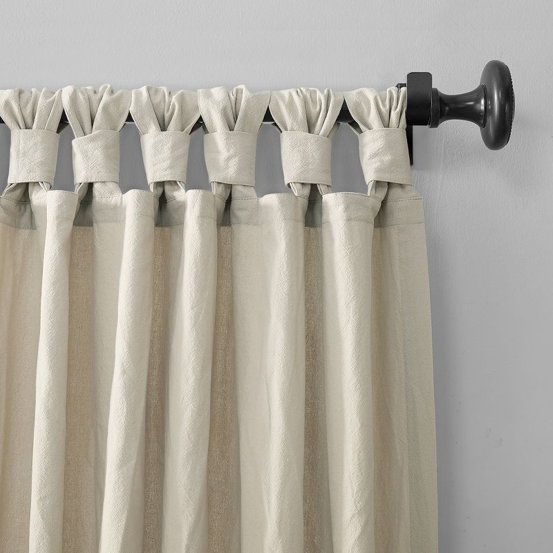 Archaeo Light Filtering Washed Cotton Twist Tab Curtain Panel, 3 of 16