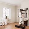 DOMETOUR 33.1 Inches Hall Tree with 2 Movable Drawers Shoe Bench, Entryway Bench Garment Coat Racks with 23 Hooks 5-in-1Organizer - 3 of 4