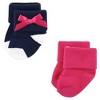 Luvable Friends Infant Girls Newborn and Baby Terry Socks, Bows - 3 of 4