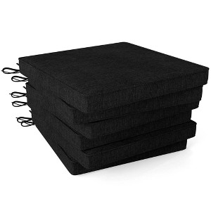 Costway Outdoor Chair Cushion Set of 2/4/6 Waterproof Fade-Resistant Olefin Seat Cushions Brown/Navy/Gray/Black - 1 of 4