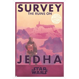 Trends International Star Wars: Jedha - Survey The Ruins on Jedha Framed Wall Poster Prints - 1 of 4