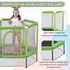 Okak 55 Inch Kids Trampoline with Safety Enclosure Net and Balls, Mini Trampoline with Padding Frame, Rebounder for Living Room, Kids Room - 3 of 4