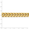 Black Bow Jewelry Men's 12.5mm 14k Yellow Gold Hollow Miami Cuban (Curb) Chain Bracelet - 4 of 4