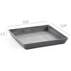 Ecopots Square Plastic Modern In/Outdoor Planter Flower Pot Saucer - 3 of 3