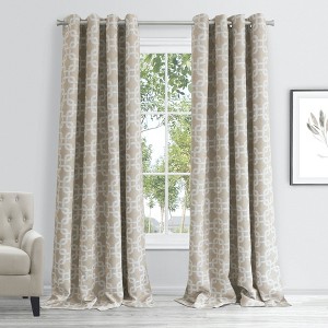 Dainty Home Interlock 100% Blackout Thermal Insulated Grommet Single Curtain Panel - 1 of 4