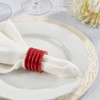 Saro Lifestyle Textured Natural Wood Napkin Ring (Set of 4) - 3 of 3