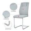 LOVMOR Dining Chairs Set, kitchen & Dining Room Chairs with Metal Legs and Faux Leather Padded Seat, kitchen Chairs w/ High Back - 4 of 4
