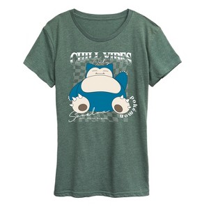 Women's - Pokémon - Snorlax Chill Vibes Short Sleeve Graphic T-Shirt - 1 of 4