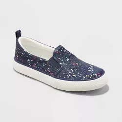 Girls' Sariah Speckle Shapes Print Slip-On Sneakers - Cat & Jack™ Navy 2