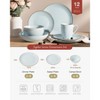 Itopfox Jupiter Dinnerware Set Plates and Bowls Dish Sets for 4, Microwave and Dishwasher Safe Stoneware Speckled Tableware, Chip & Scratch Resistant - 2 of 4
