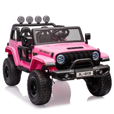 Kids Ride On Truck, 24V 2 Seater, Electric Vehicle for Toddlers, Switchable 2WD/4WD Ride On Car Toy, with RC, Trunk Storage