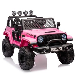 Kids Ride On Truck, 24V 2 Seater, Electric Vehicle for Toddlers, Switchable 2WD/4WD Ride On Car Toy, with RC, Trunk Storage - 1 of 4