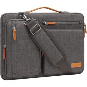 Hachikiko 360 Protective 15-15.6 Inch Laptop Shoulder Bag - Side Open Messenger Bag with 4 Zipper Pockets - 1 of 4
