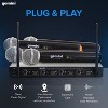 Gemini® UHF-04M-S1234 UHF 4-Channel Wireless Microphone System with 4 Handheld Microphones and Receiver in Black - 2 of 4