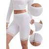 INSPIRE CHIC Women's Lace Trim Medium Length Control Panties Elastic Lightweight Comfortable Soft Solid Slimming Shorts - 3 of 4
