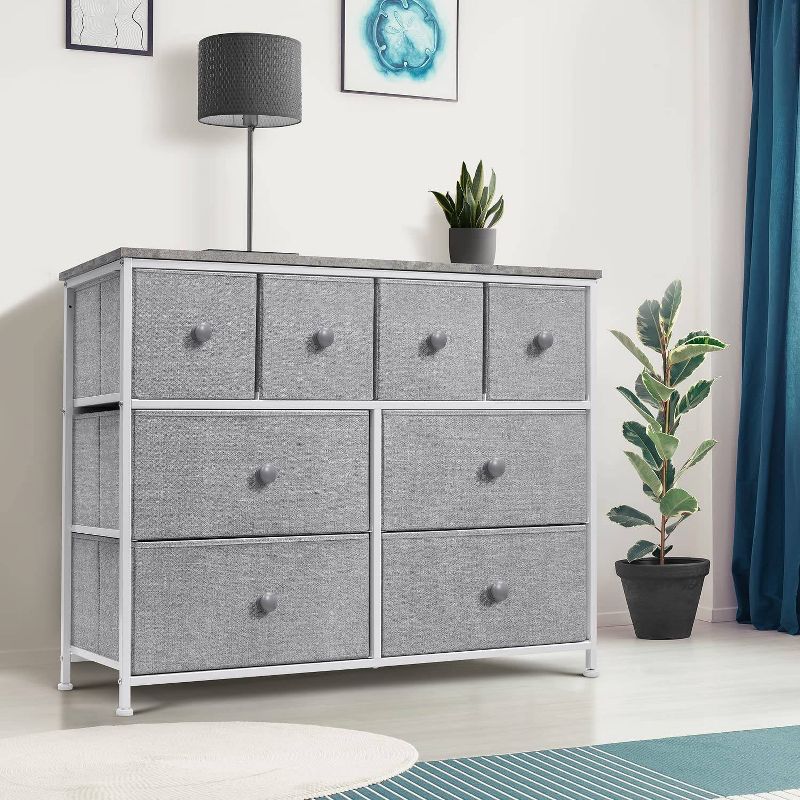 Sorbus Drawer Fabric Dresser for Bedroom Home and Office Gray, 4 of 5