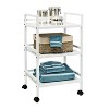 Honey-Can-Do 3-Tier Metal Rolling Cart White - image 2 of 3