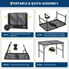 3x2FT Folding Grill Table with Mesh Desktop, Height Adjustable Lightweight Metal Grill Table, for Outdoor Camping, BBQ, Picnic, Travel Cooking - 3 of 4