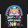 Boys' - Paw Patrol - Just A Pup Who Loves Snow Short Sleeve Graphic T-Shirt - 2 of 4