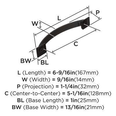 Oil Rubbed Bronze 12-inch Appliance Pull with Mounting Hardware