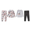 Chick Pea Chick Pea Baby Gender Neutral Toddler and Infant Pajama Set Long Sleeve Matching combos 4 Pack Halloween Boo Crew Gray 18M - 2 of 2