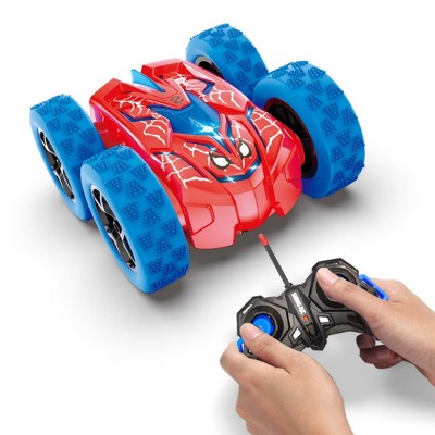 INFURNIC Toy Vehicles Double Sided Stunt Car All Terrain Action Toy for Kids Thrilling Adventure Play, Blue, 7.41"*5.27"*3.12"