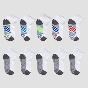 Hanes Boys' 10pk Premium Ankle Socks - 1 of 3