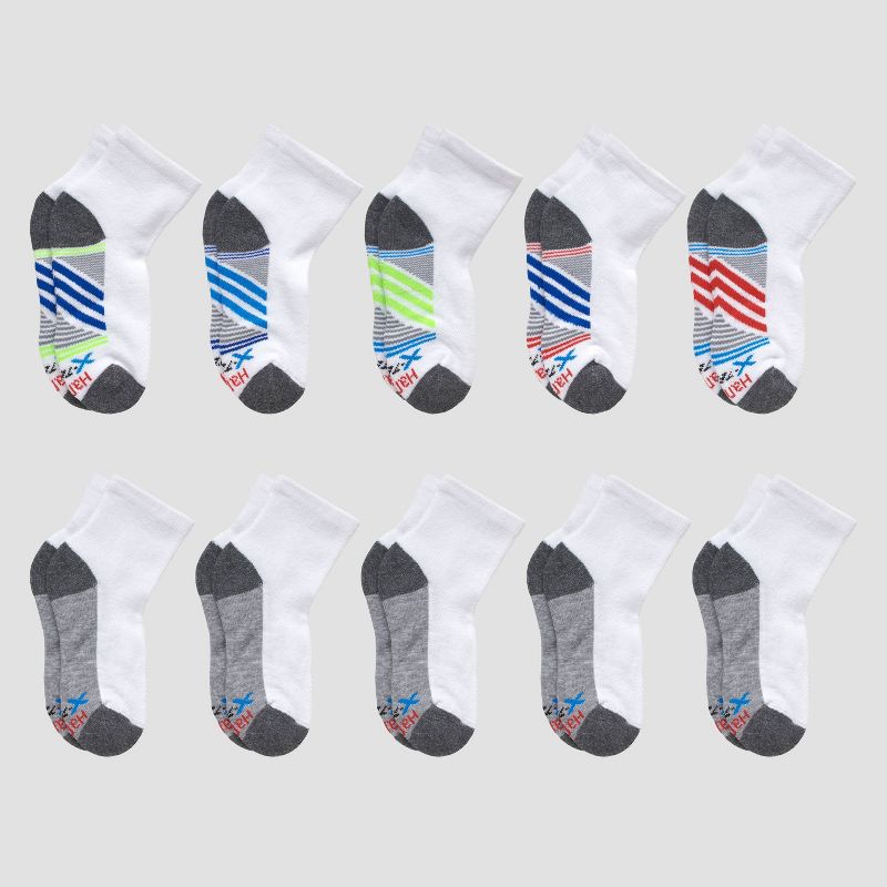 Hanes Boys' 10pk Premium Ankle Socks, 1 of 5
