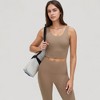Anna-Kaci Active Women's Scoop Neck Longline Sports Bra with Wide Shoulder Straps and Deep V-Back Design - 4 of 4