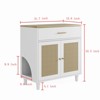 DSVIMOY Cat Litter Box Enclosure with Scratch Pad, Hidden Wooden Pet House Sideboard for Living Room Office, White, 31.75"*15.75"*32.75" - 3 of 4