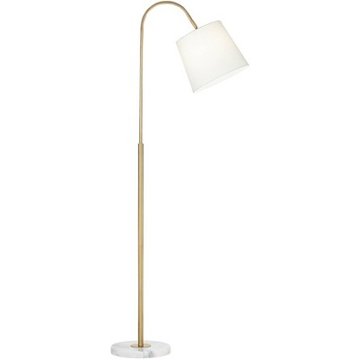 Pacific Coast Lighting Pacific Coast Westford 68" Brass and White Glass Downbridge Floor Lamp