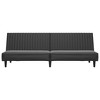 vidaXL 2-Seater Sofa Bed Accent Upholstered Loveseat Couch Black Faux Leather - Black Without Armrest - 4 of 4