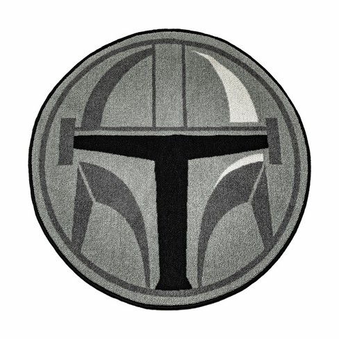 Ukonic Star Wars: The Mandalorian Helmet Round Area Rug | 52 Inches - image 1 of 4