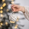 Whisen D3.9X4.3"H Christmas Ball Ornaments, Glass Decorative Hanging Ball Christmas Tree Ornaments, Set of 6 - 3 of 4