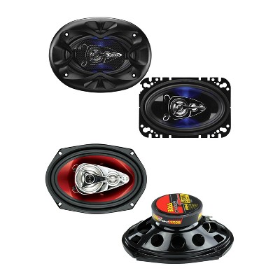 Boss 4 x 6" 4 Way 250W Range Speakers and 6 x 9" 500W 4-Way Coaxial Speakers