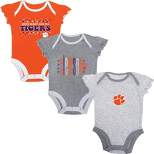 NCAA Clemson Tigers Infant Girls' 3pk Bodysuit Set - 6-9M