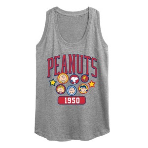 Women's - Peanuts - Peanuts Crew Athletic Graphic Racerback Tank - 1 of 4