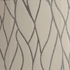 Springcrest Kinmen 14" Top x 15" Bottom x 11" High x 11" Slant Print Lamp Shade Replacement Medium Gray Drum Modern Fabric Softback Washer Harp Finial - 2 of 4