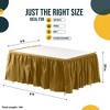 Crown Display 6 pack Disposable Plastic Tableskirts - 29" x 14 Ft ruffled Table Skirt with Adhesive Strip - 6 Count - 4 of 4